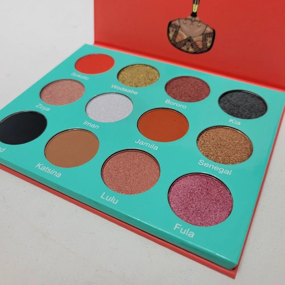 NEW Juvias Place The Saharan Eye Shadow Palette Full Size 12 Colors Orange Beige